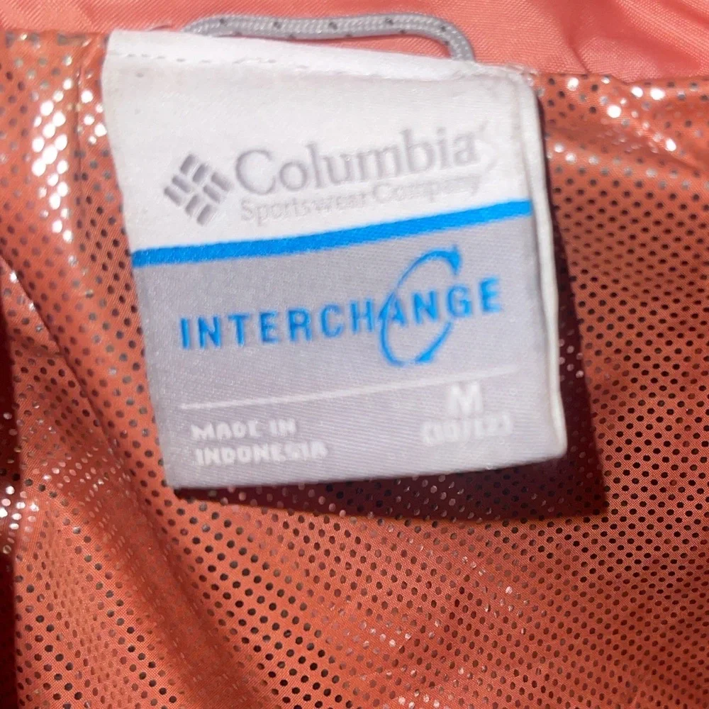 Columbia Girls Whirlibird II Interchange Jacket 3in1 Snow, Watrprf Size M 10-12
